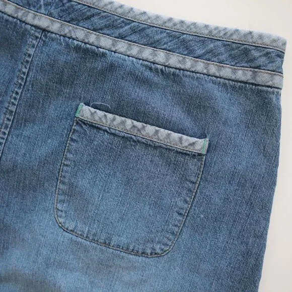Vintage Y2K Low Rise A-Line Denim Skirt | M - Picture 4 of 5